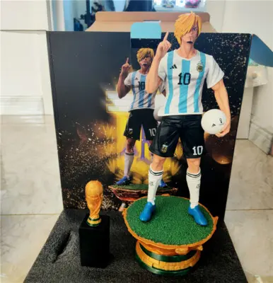 One piece Vinsmoke Sanji 36 cm Cosplay Soccer Star Figure Messi 10