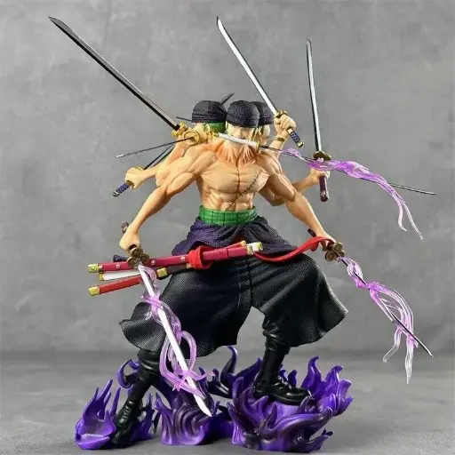 ONE PIECE ZORO 3 FACE ASURA VERSION 9 SWORDS 30 CM FIGURE