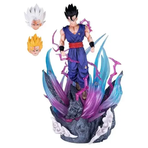 Dragon Ball Z | Ulimate Gohan Anime Action Figure | 3 Heads And Lights |43 Cms |