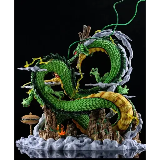 Shenron The Dragon With Kid Goku Premium Figure With Lights | 25 CMS |