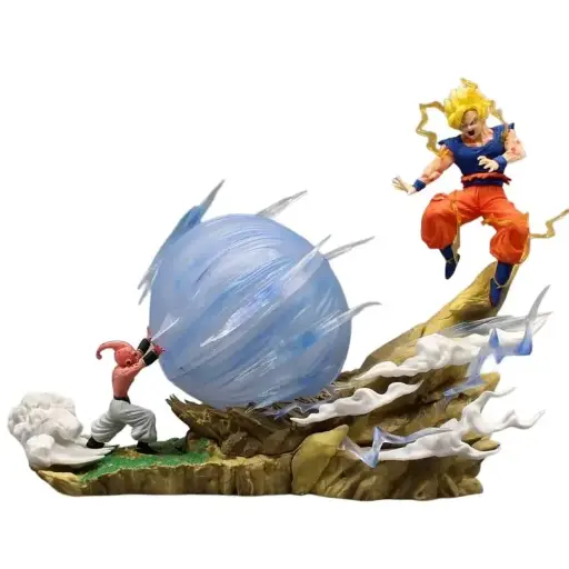 DBZ Goku Vs Buu Action Figure PVC Son Goku | 21 Cms |