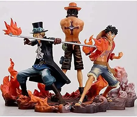 One Piece Figure Group of 3  Luffy : 14 CMS | Sabo : 15 CMS | Ace : 17 CMS