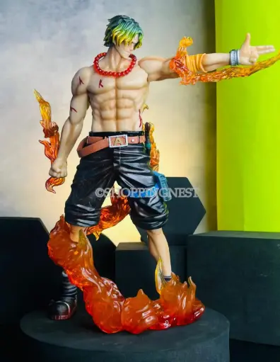 One Piece Portgas D Ace Fire Fist Action Figure with Lights | 41 Cms